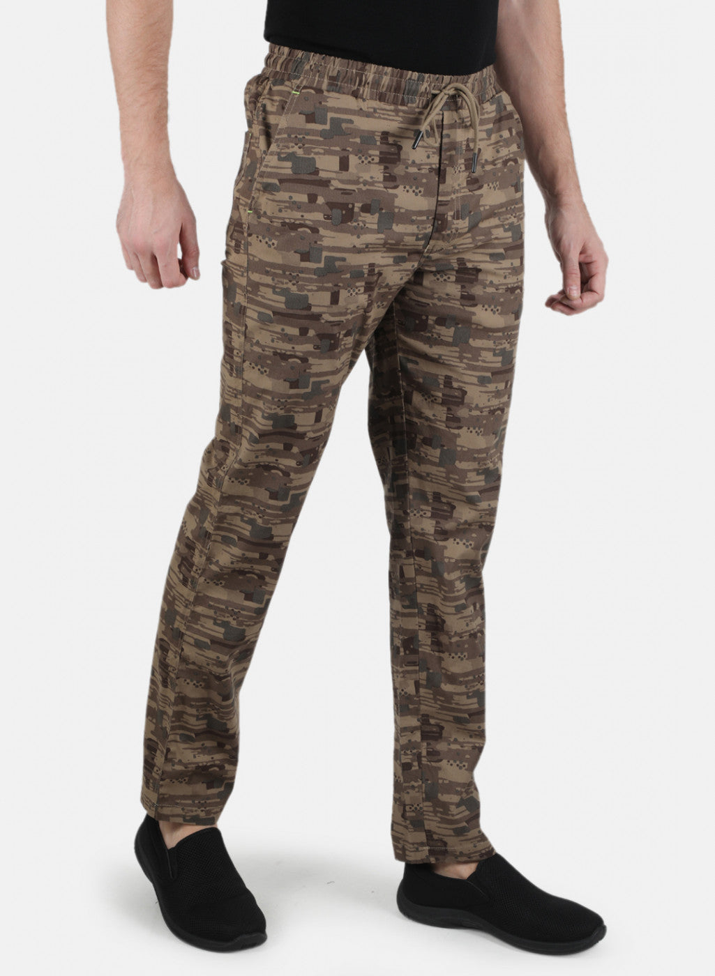 Men Khaki Printed Lower