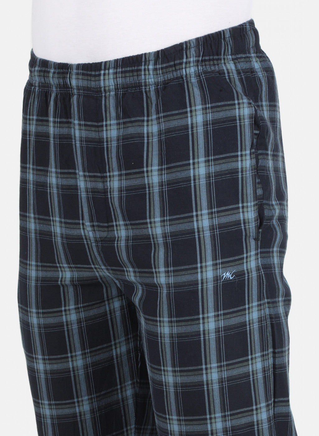 Men NAvy Blue Check Lower