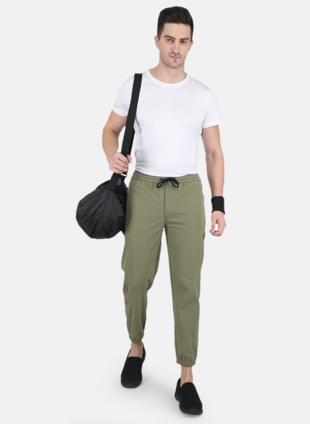 Men Olive Smart Fit Winter Lower