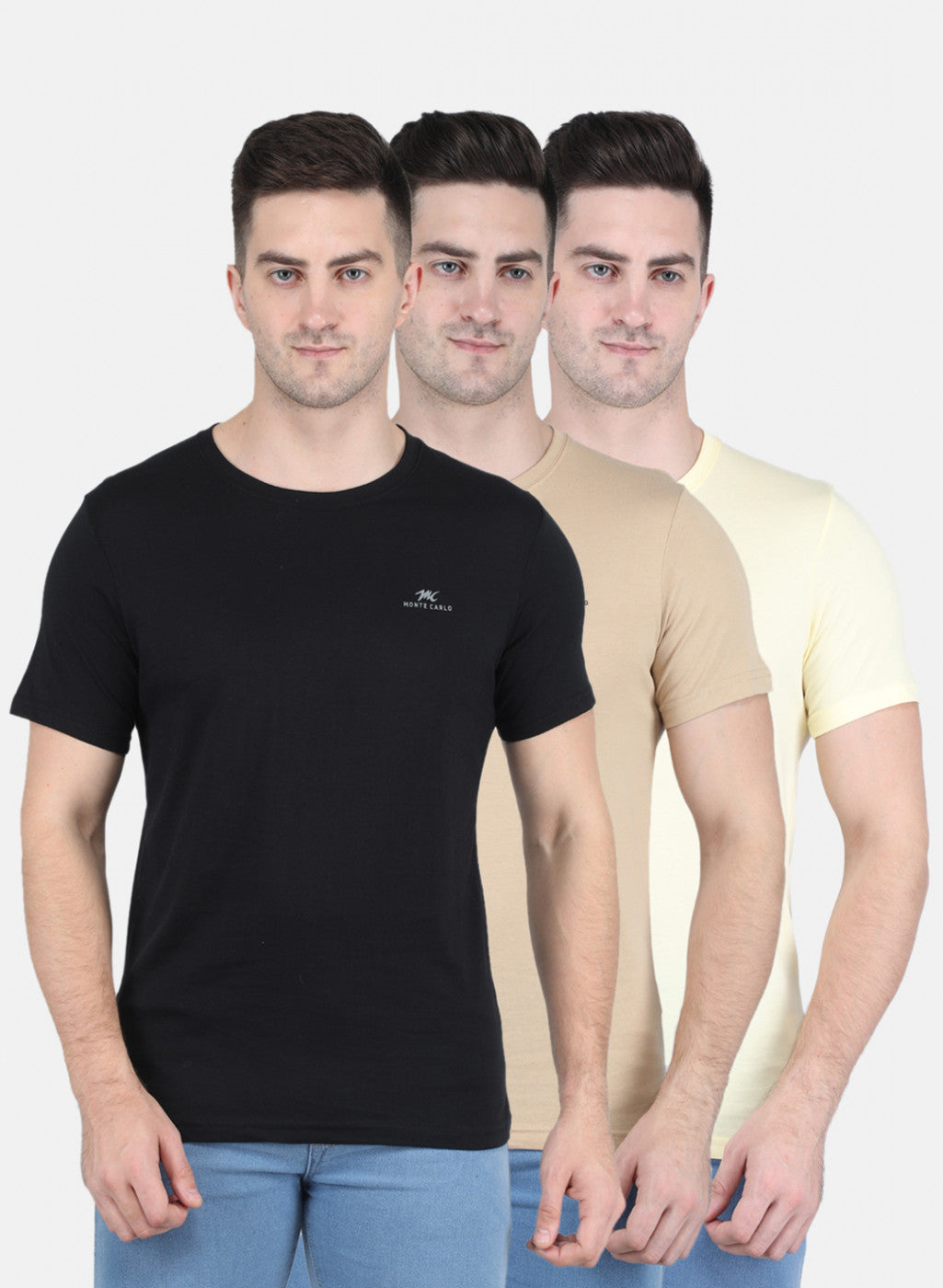 Men Multicolor Solid T-Shirt