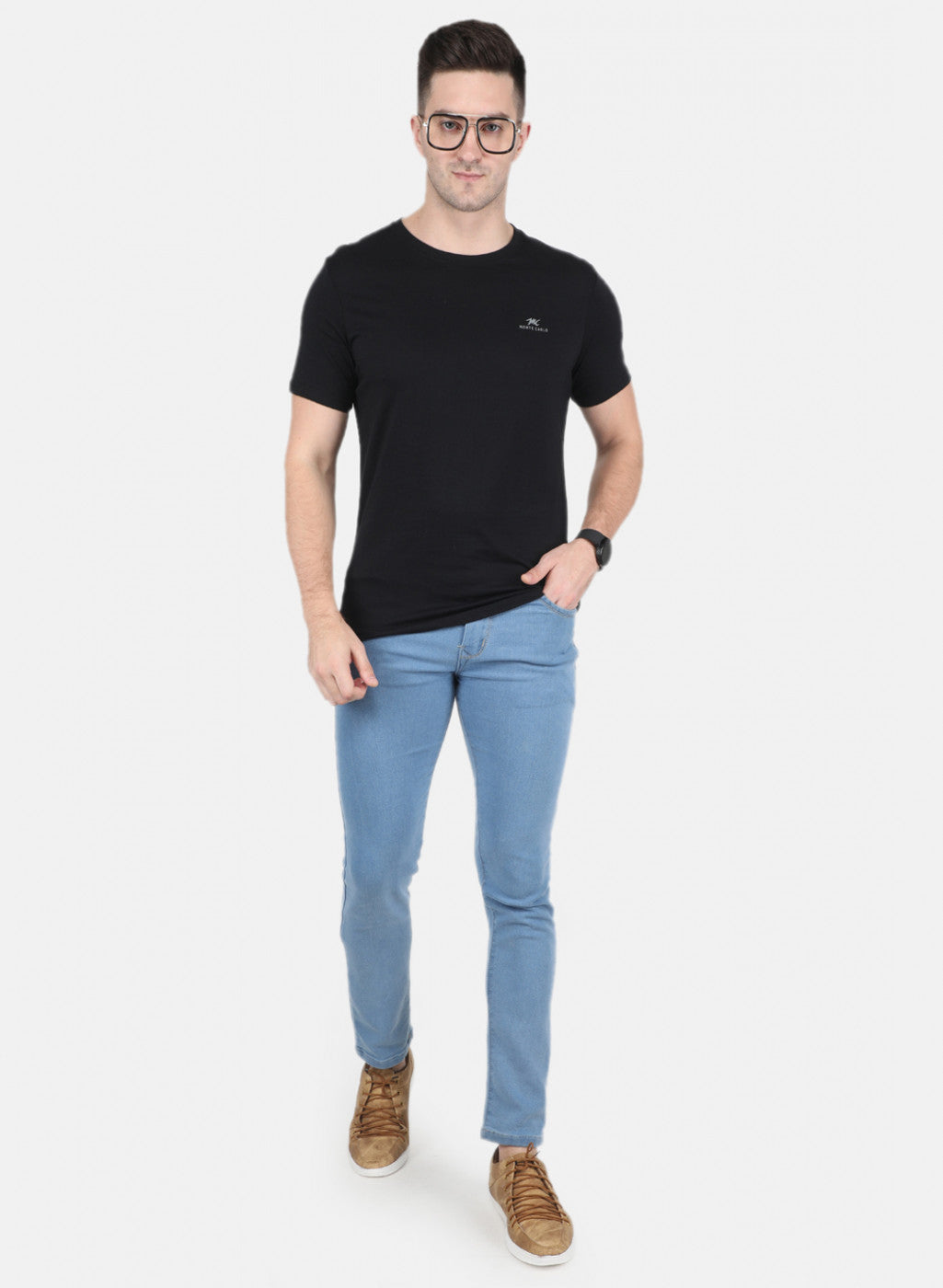 Men Multicolor Solid T-Shirt