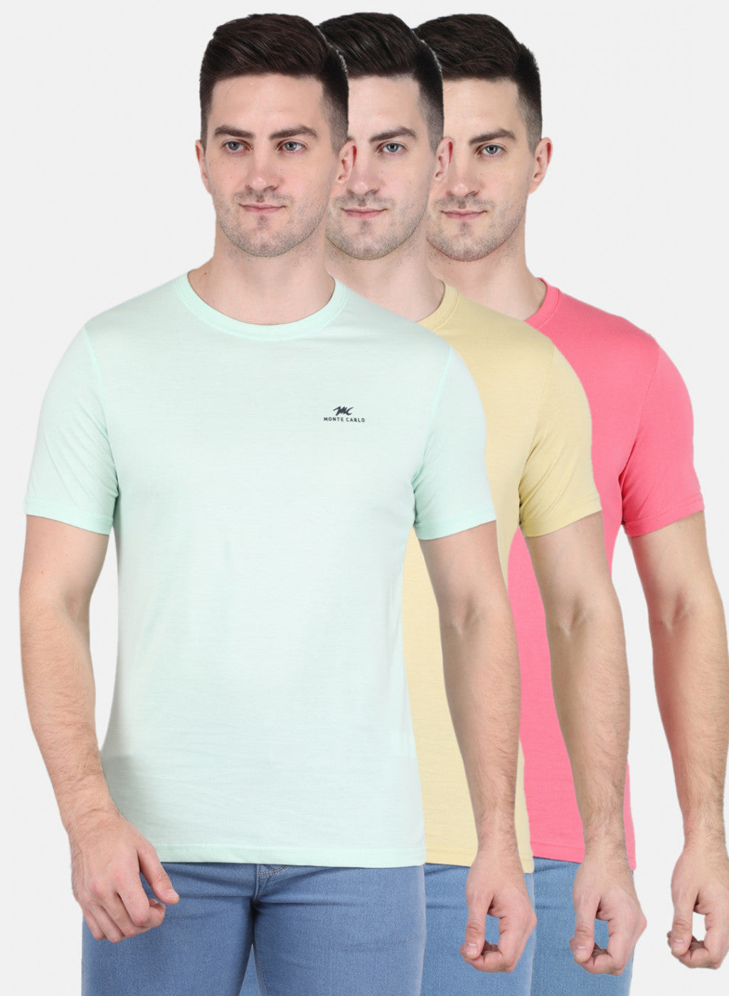 Men Multicolor Solid T-Shirt