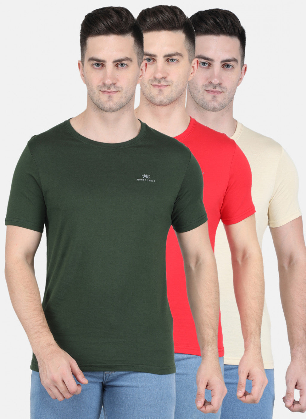 Men Multicolor Solid T-Shirt