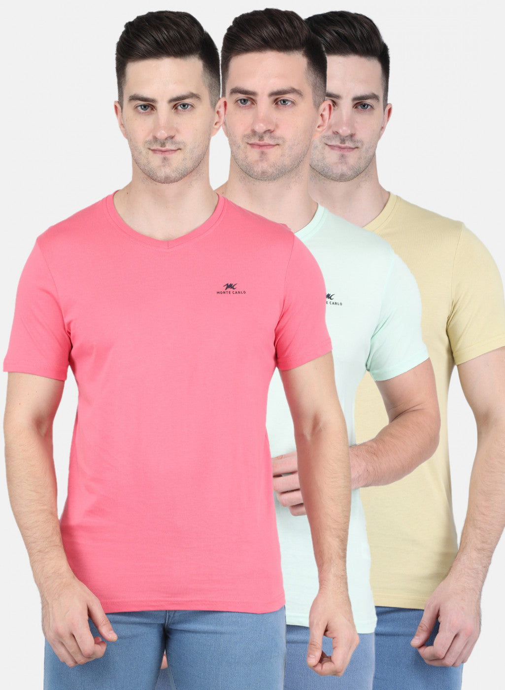 Men Multicolor Solid T-Shirt