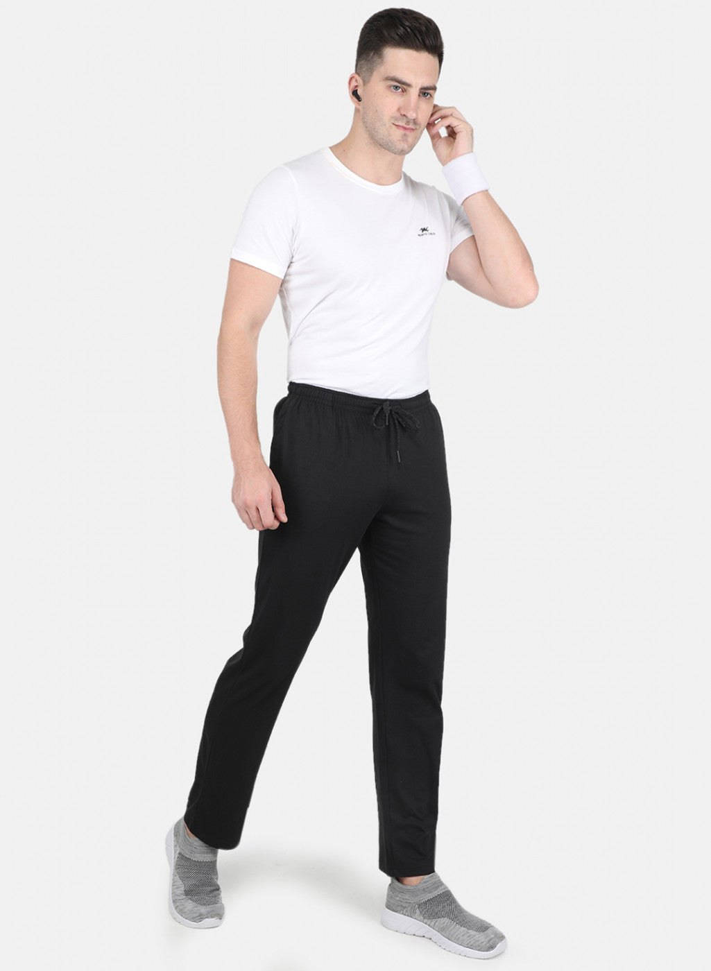 Men Black Regular Fit Lower