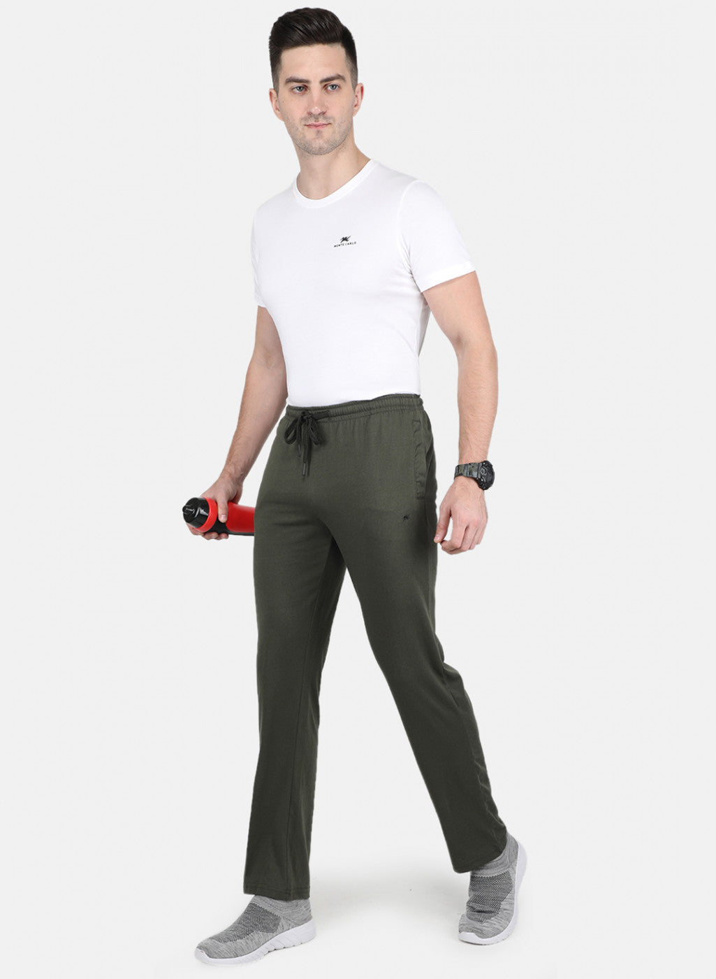 Men Olive Regular Fit Lower