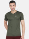 Rock-it Men Olive Solid T-Shirt