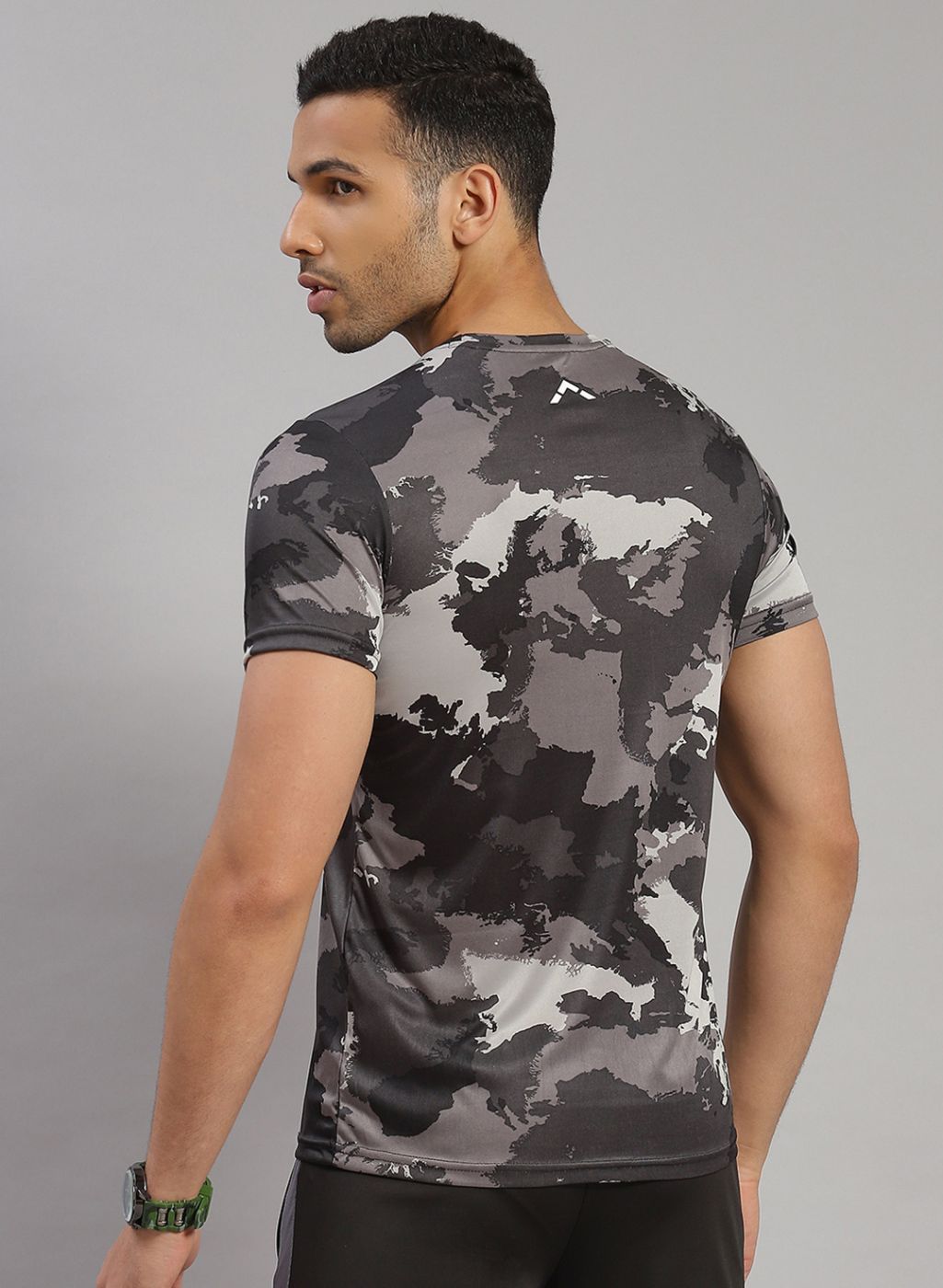 Men Grey Printed T-Shirt