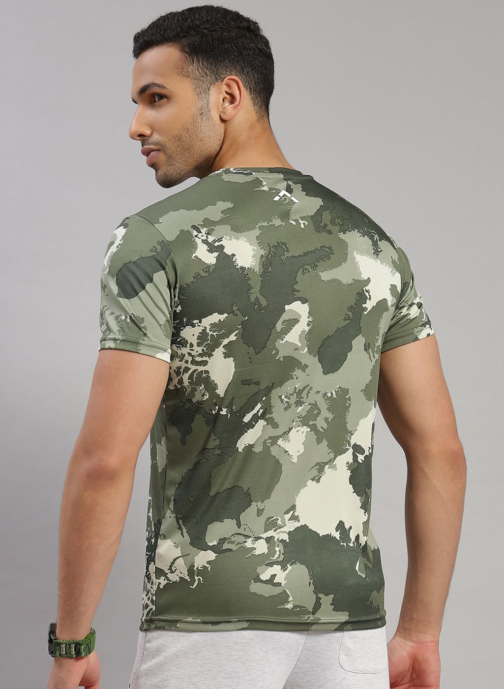 Men Green Printed T-Shirt