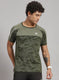 Men Olive Printed T-Shirt