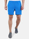 Men Blue Self Design Short