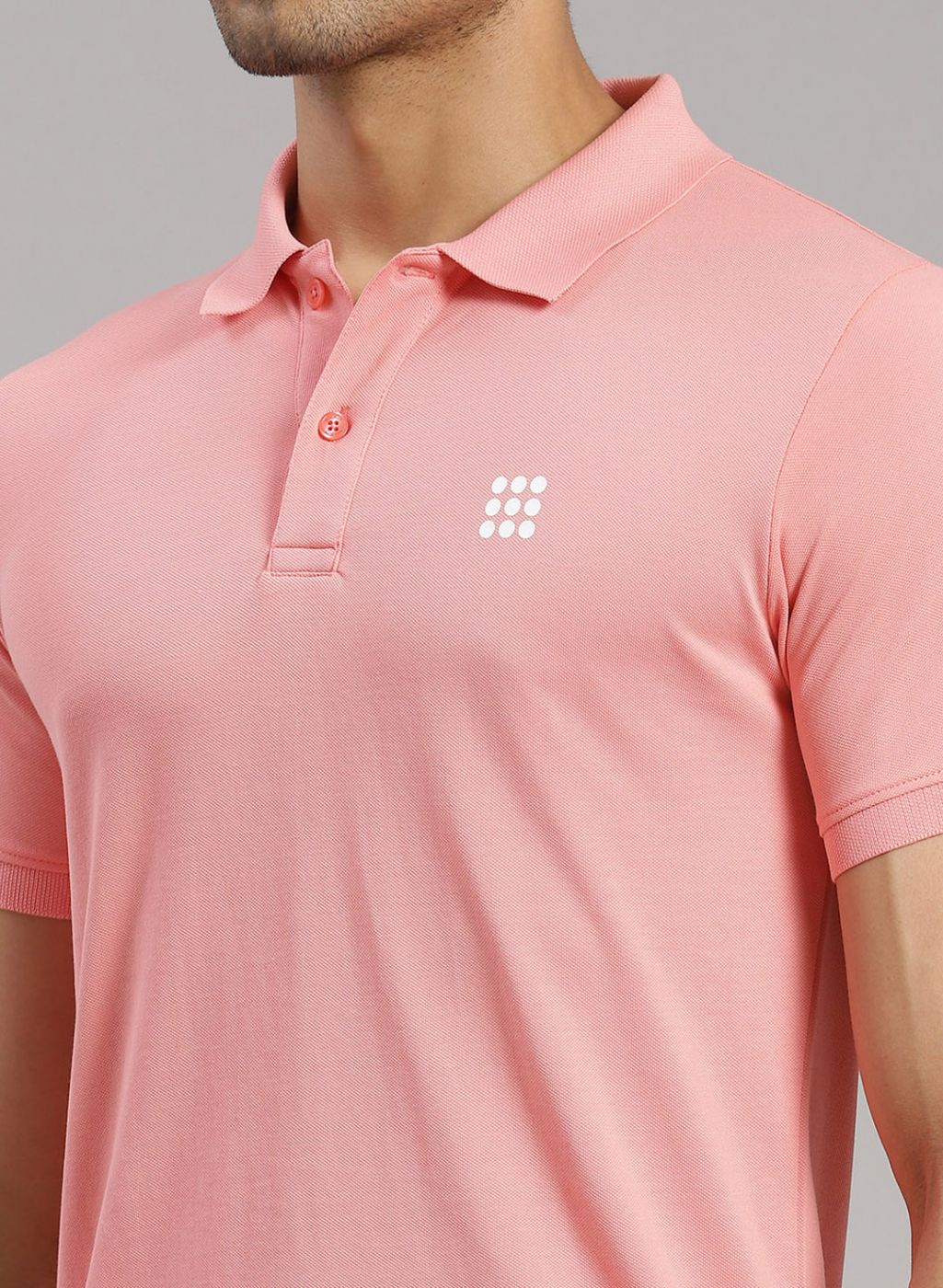 Men Pink Solid T-Shirt