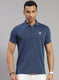 Men Blue Solid T-Shirt