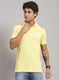 Men Yellow Solid T-Shirt