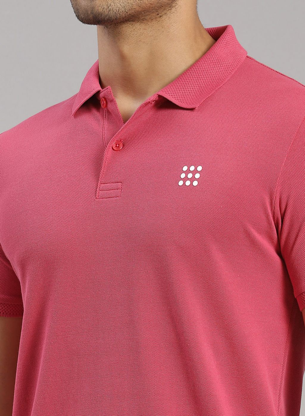 Men Pink Solid T-Shirt