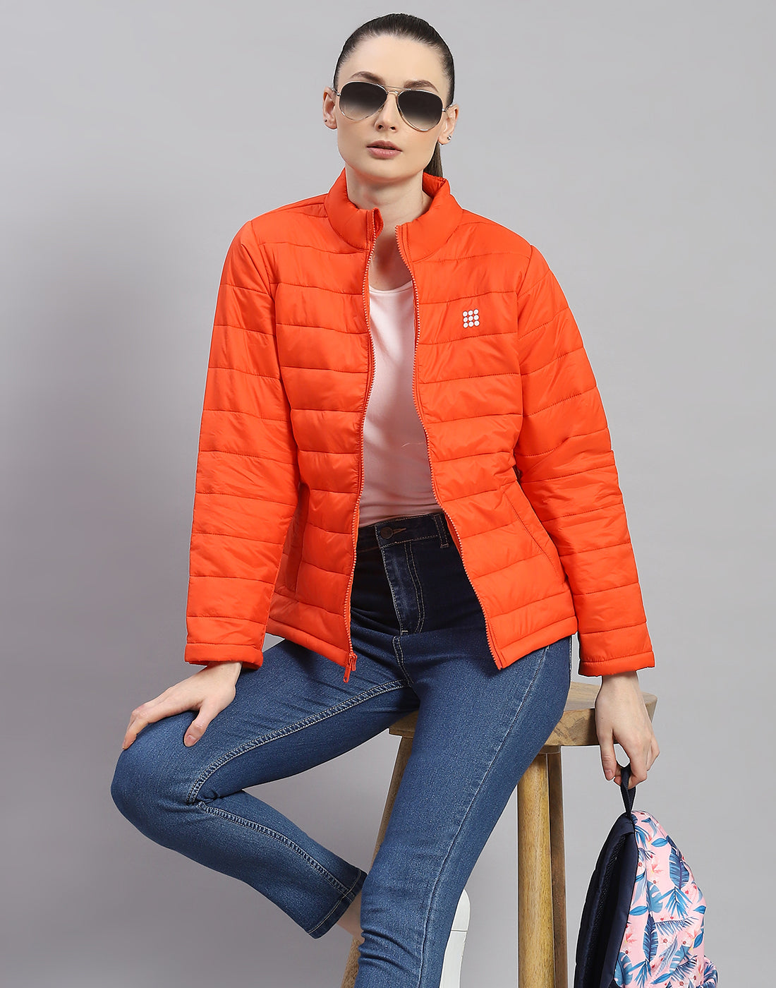 Crepe Blazer - Orange Jacket | Kasper