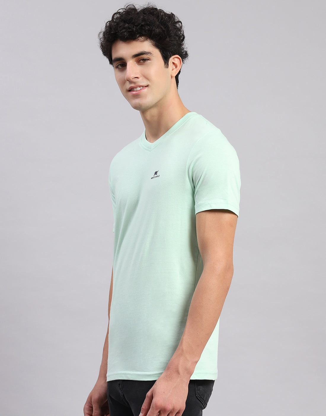 Men Multicolor Solid V Neck Half Sleeve T-Shirts