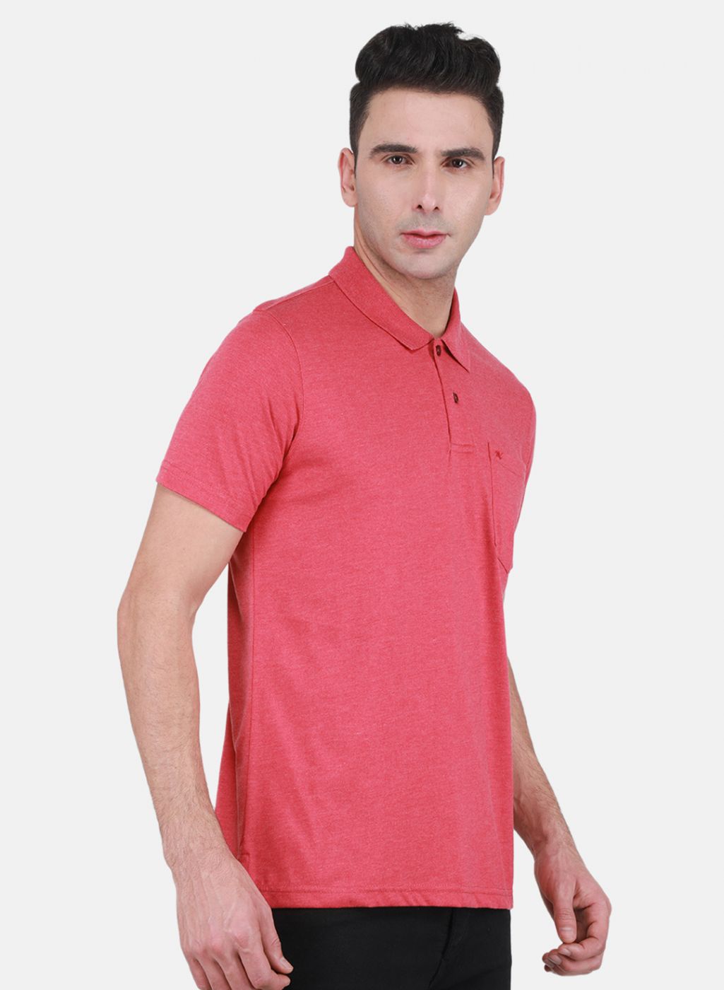 Men Red Solid T-Shirt