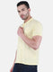 Men Yellow Solid T-Shirt