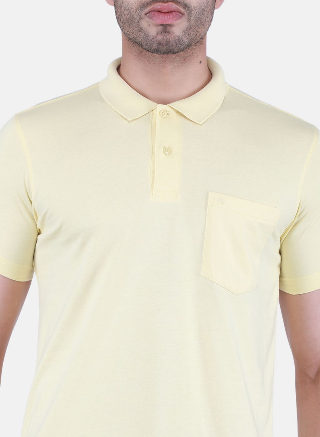 Men Yellow Solid T-Shirt