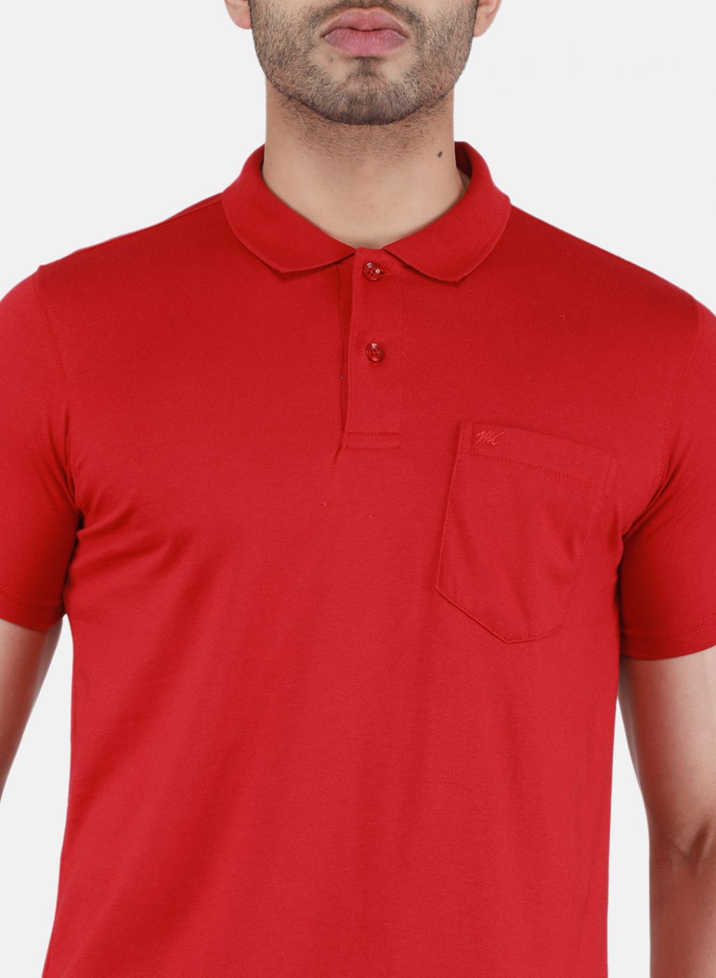 Men Red Solid T-Shirt