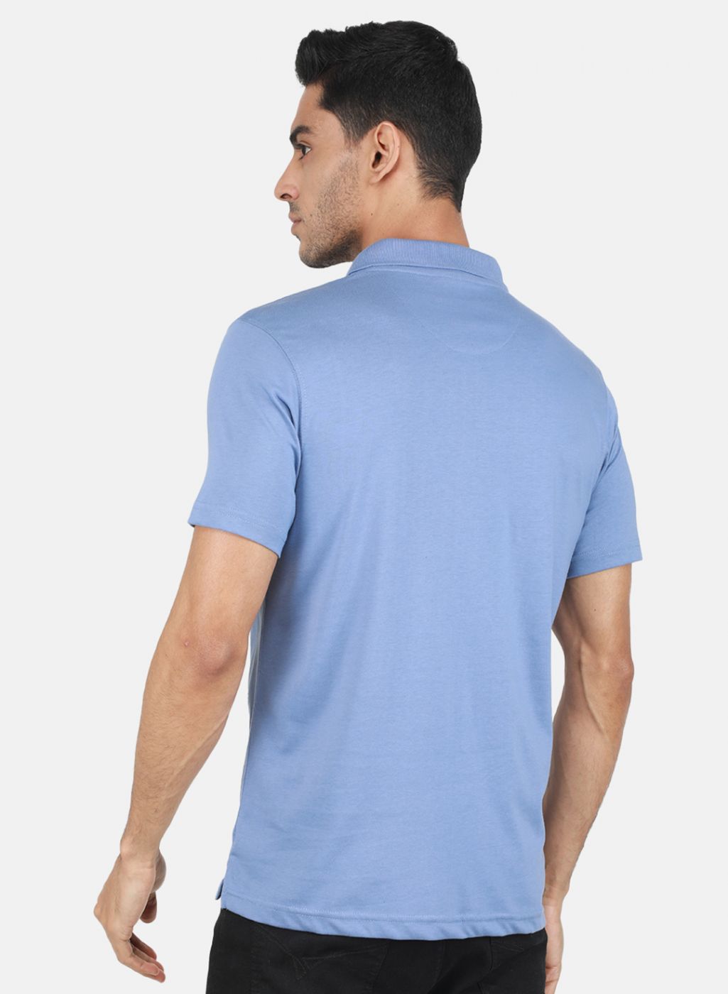 Men Blue Solid T-Shirt