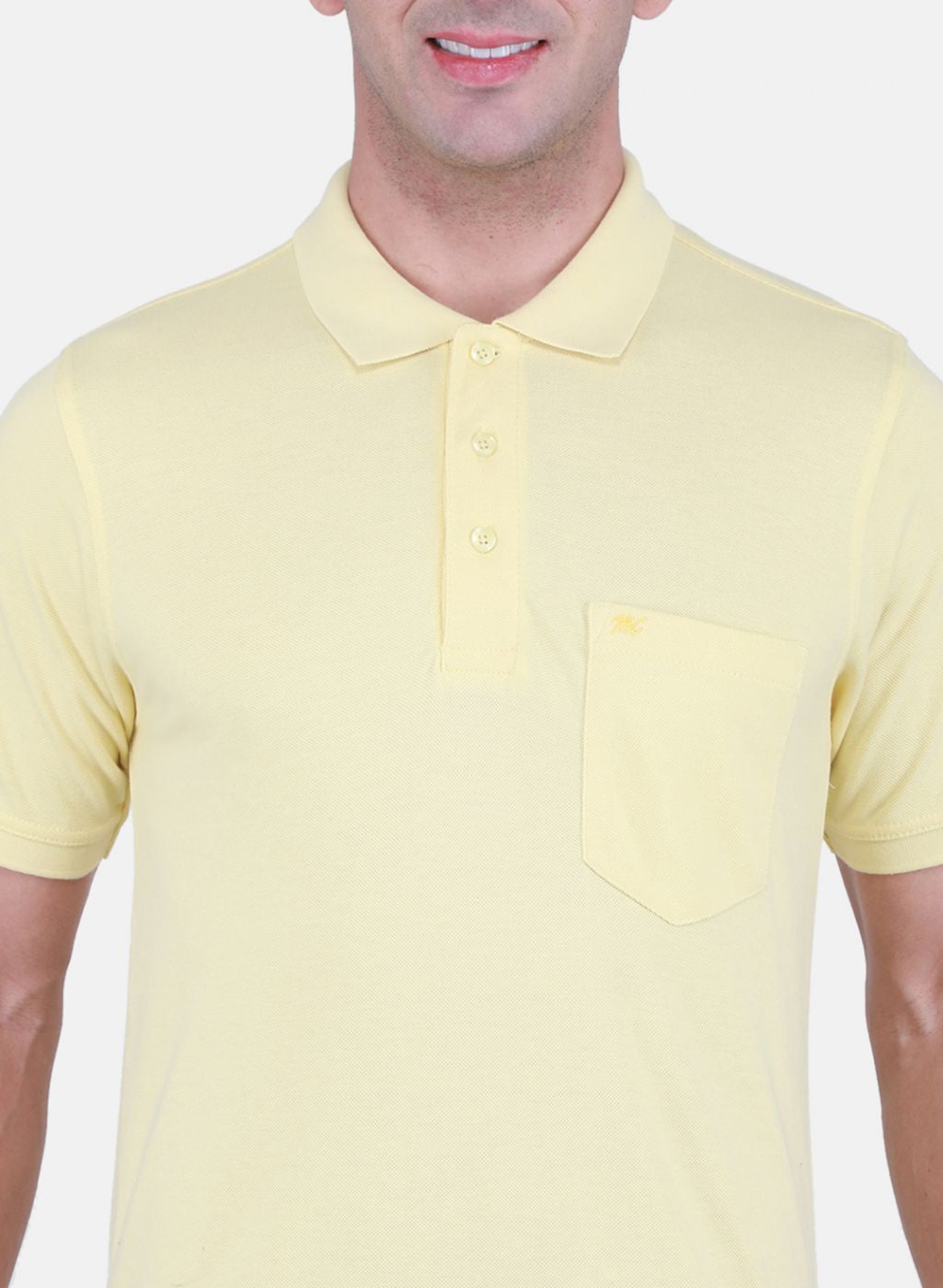 Men Yellow Solid T-Shirt