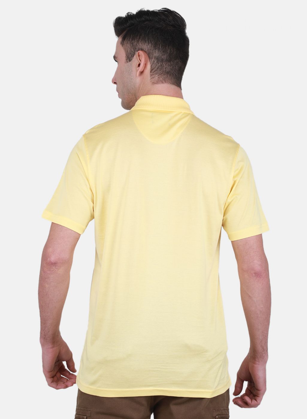 Men Yellow Solid T-Shirt