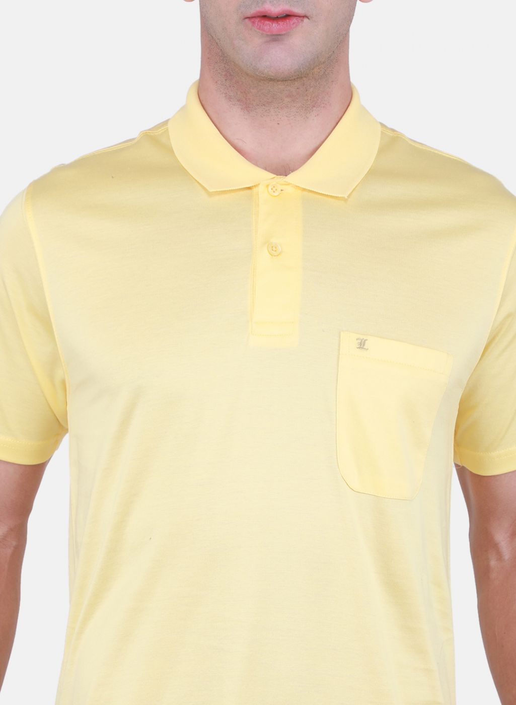 Men Yellow Solid T-Shirt