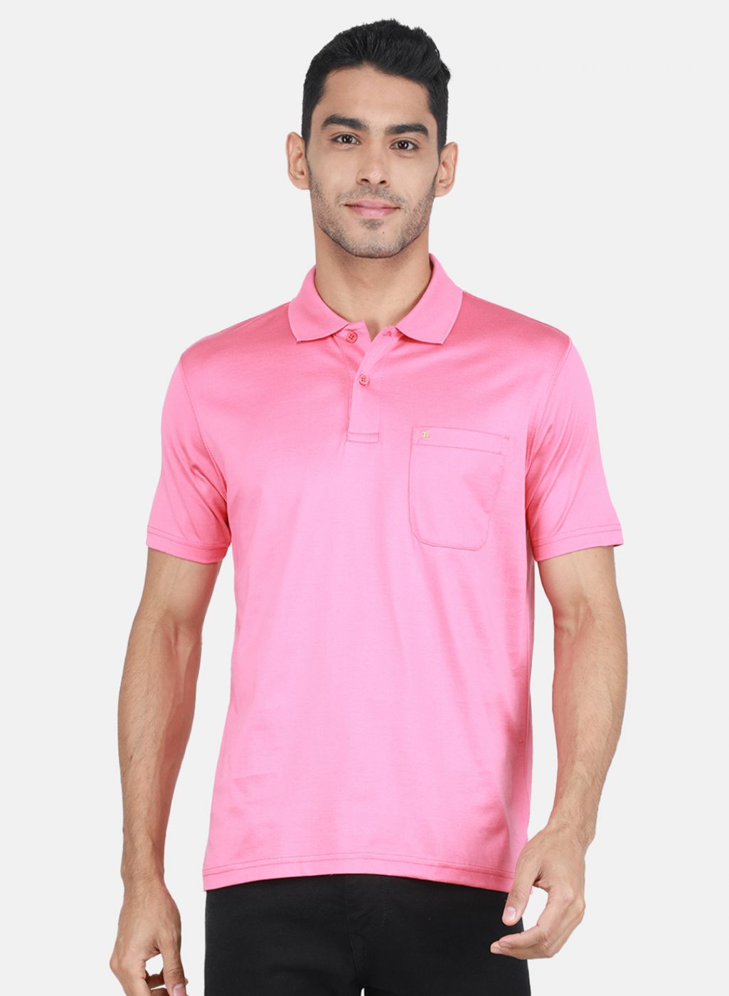 Men Pink Solid T-Shirt