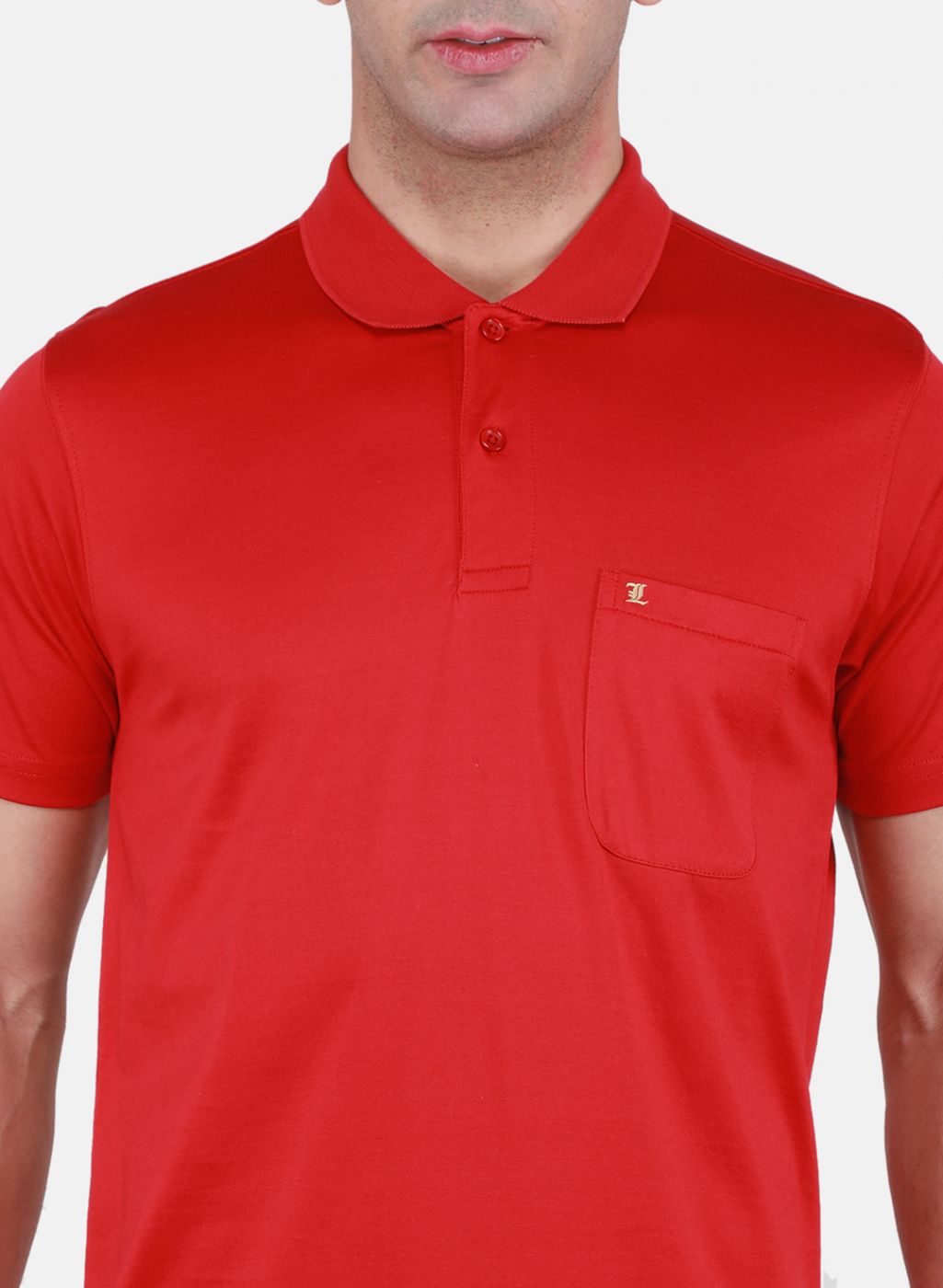 Men Red Solid T-Shirt