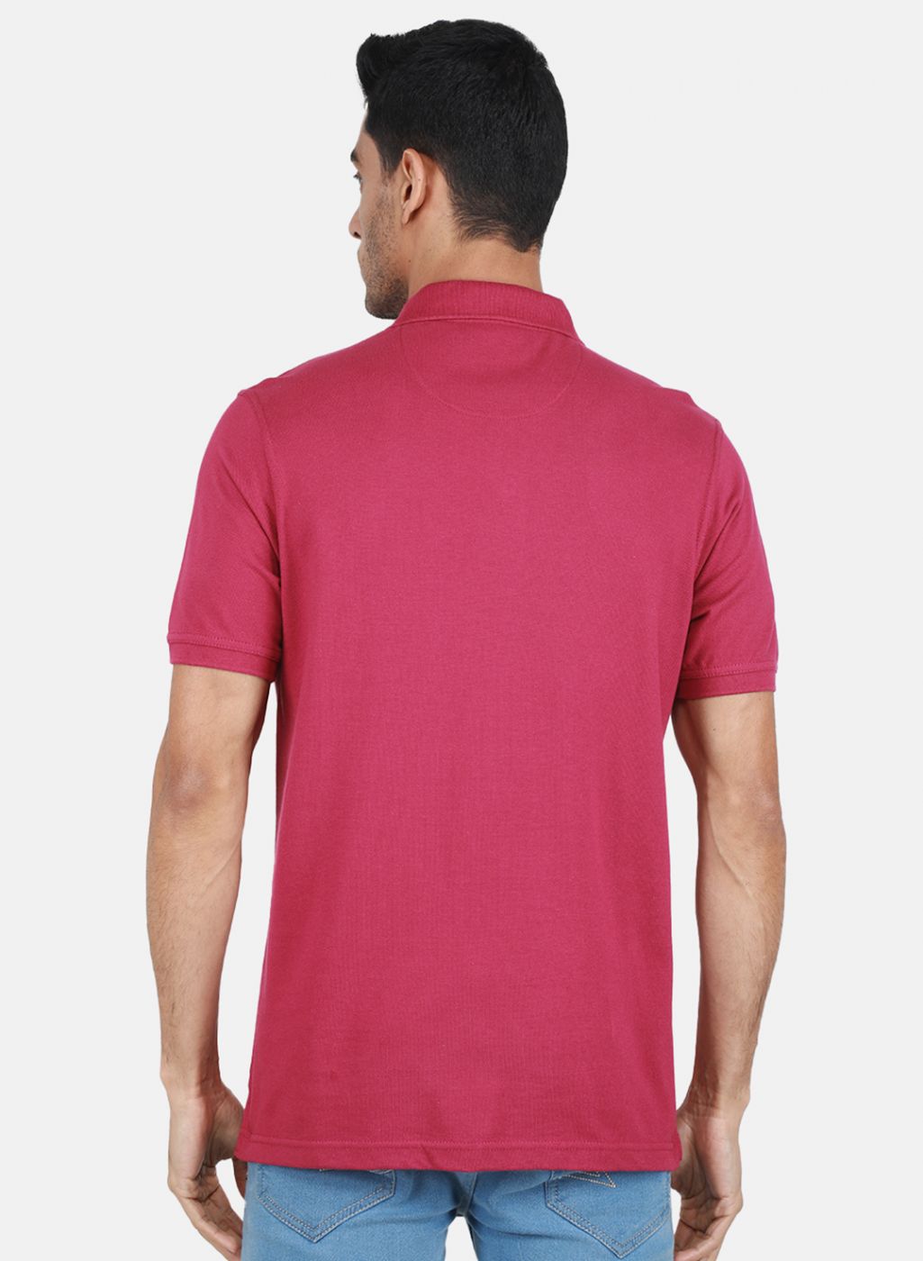 Men Pink Solid T-Shirt