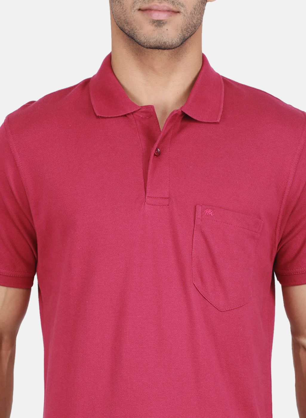 Men Pink Solid T-Shirt