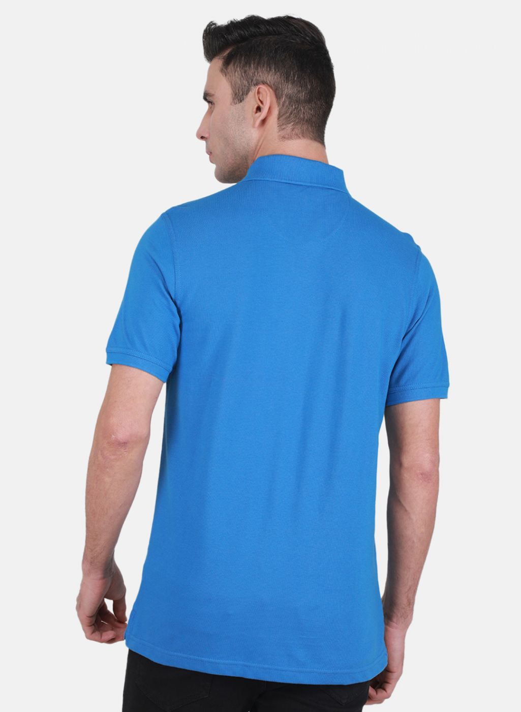 Men Blue Solid T-Shirt