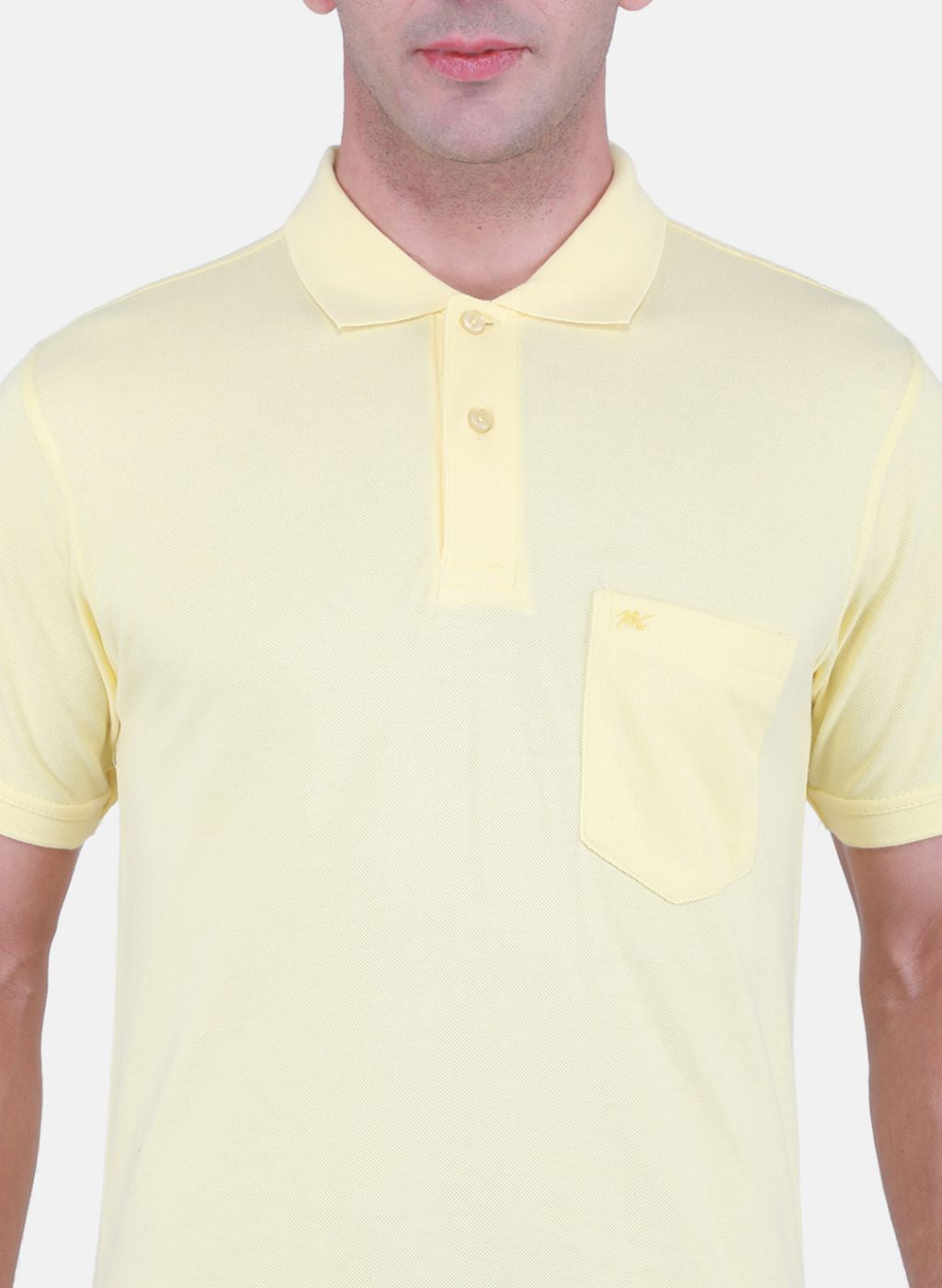 Men Yellow Solid T-Shirt