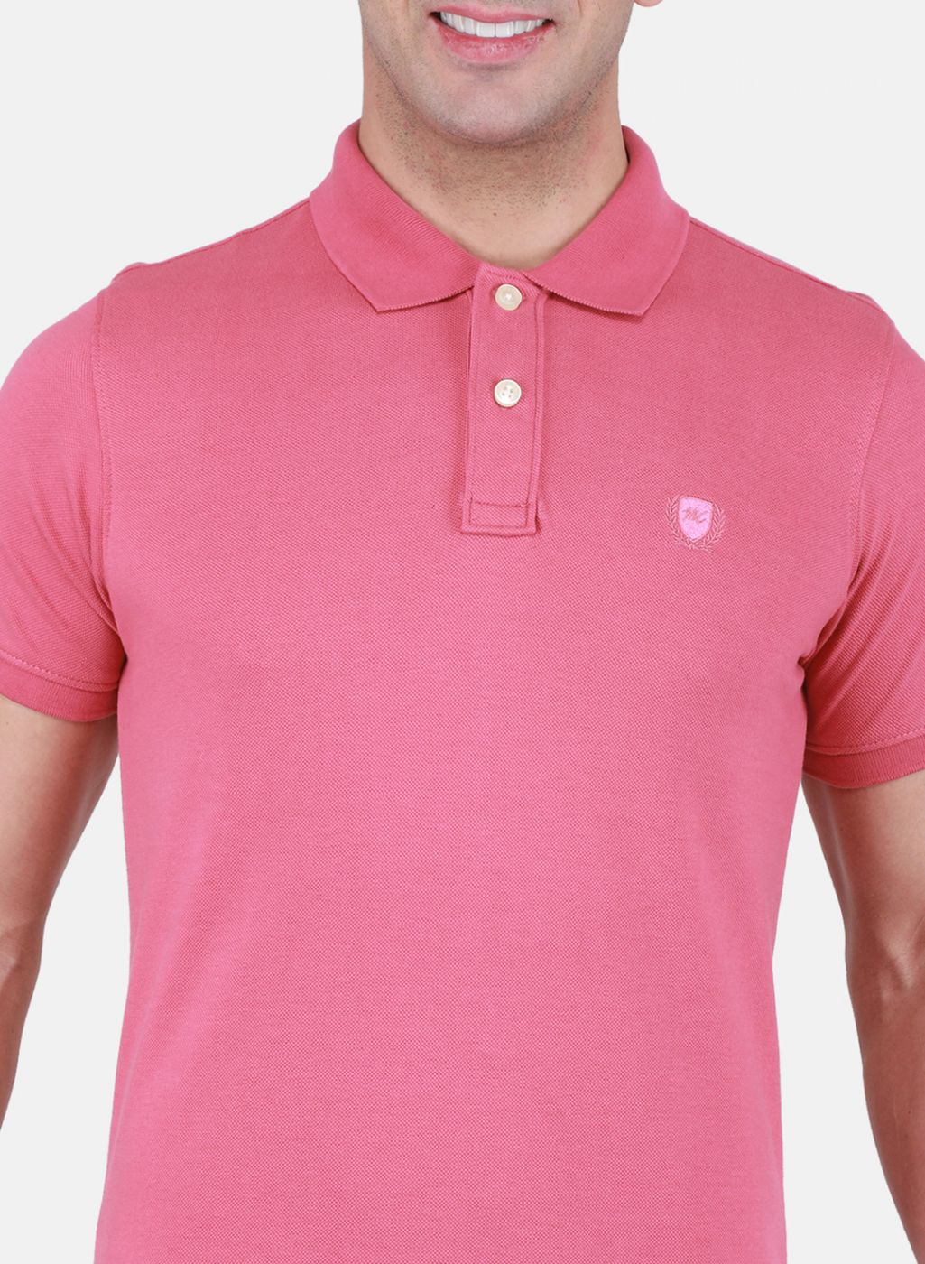 Men Pink Solid T-Shirt