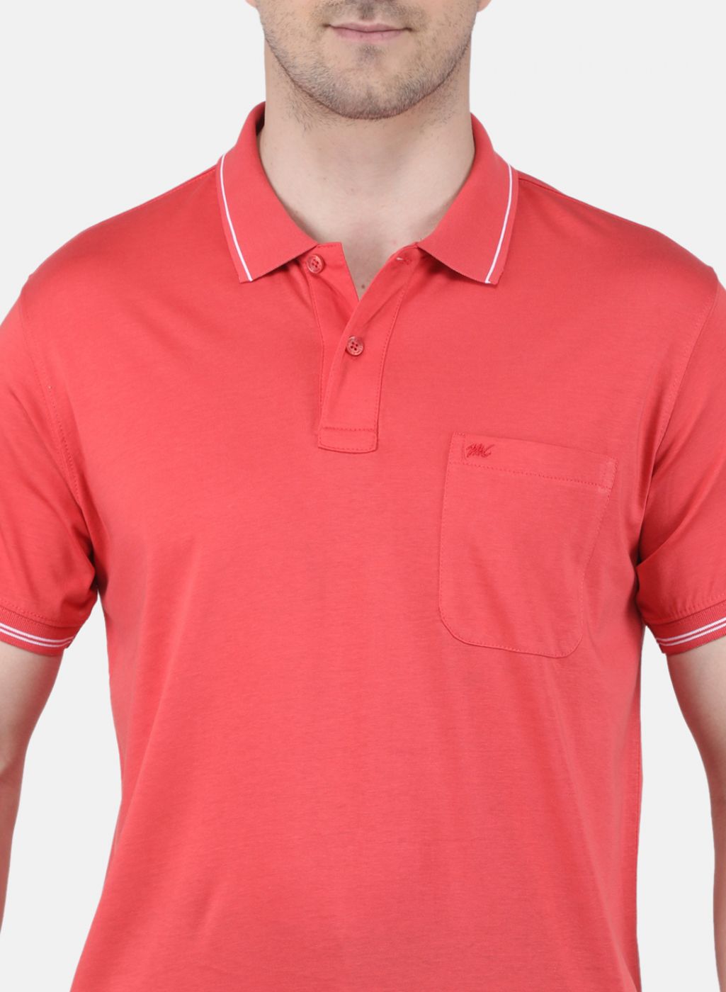 Men Red Solid T-Shirt