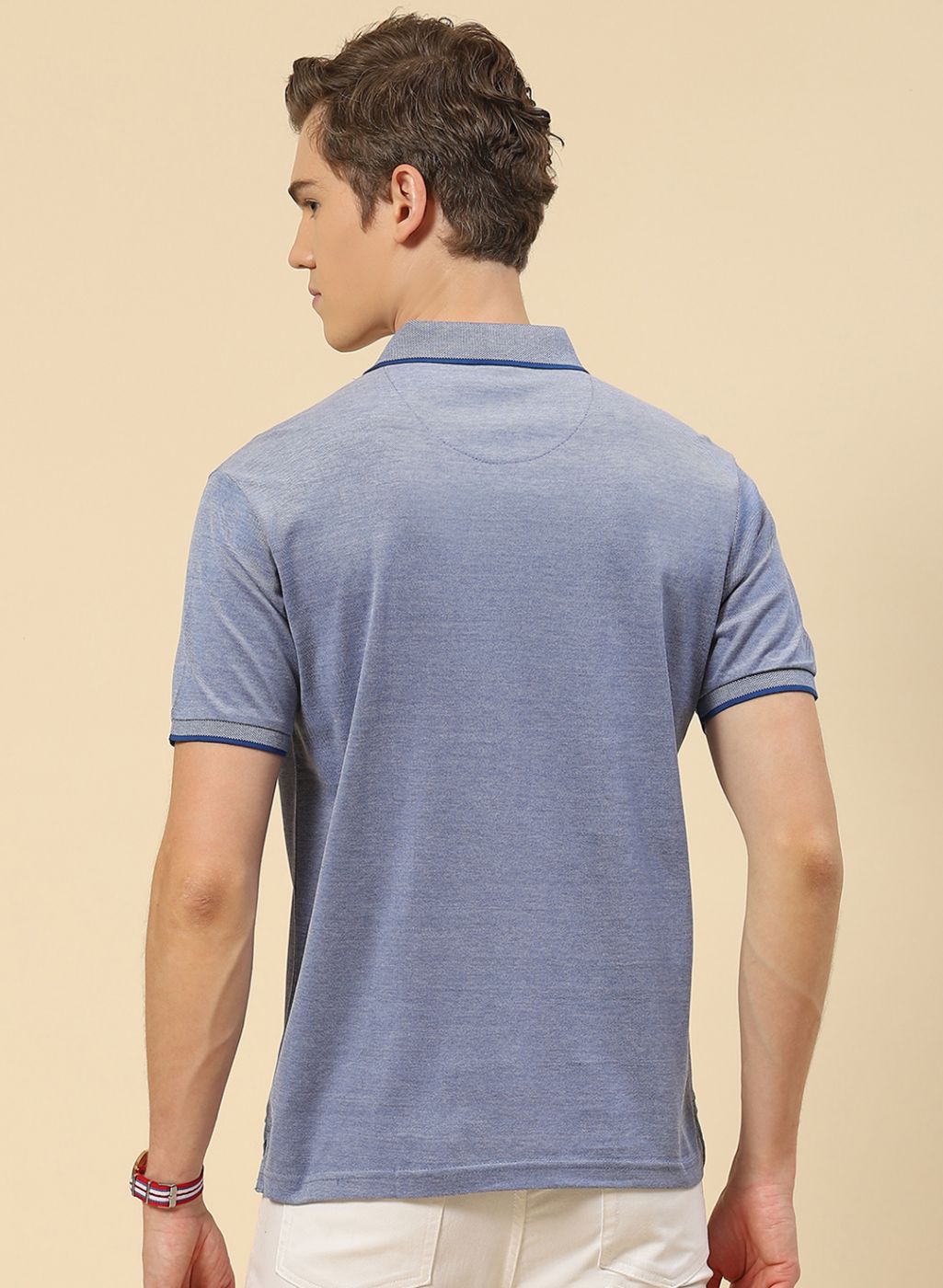 Men Khaki Plain T-Shirt