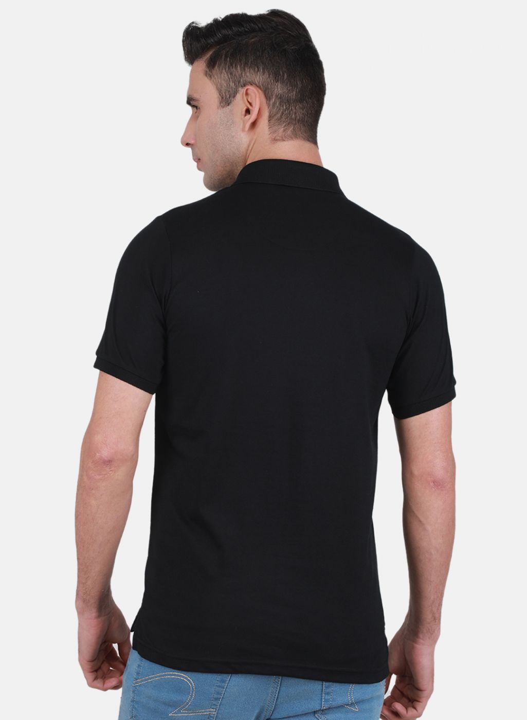 Men Black Solid T-Shirt