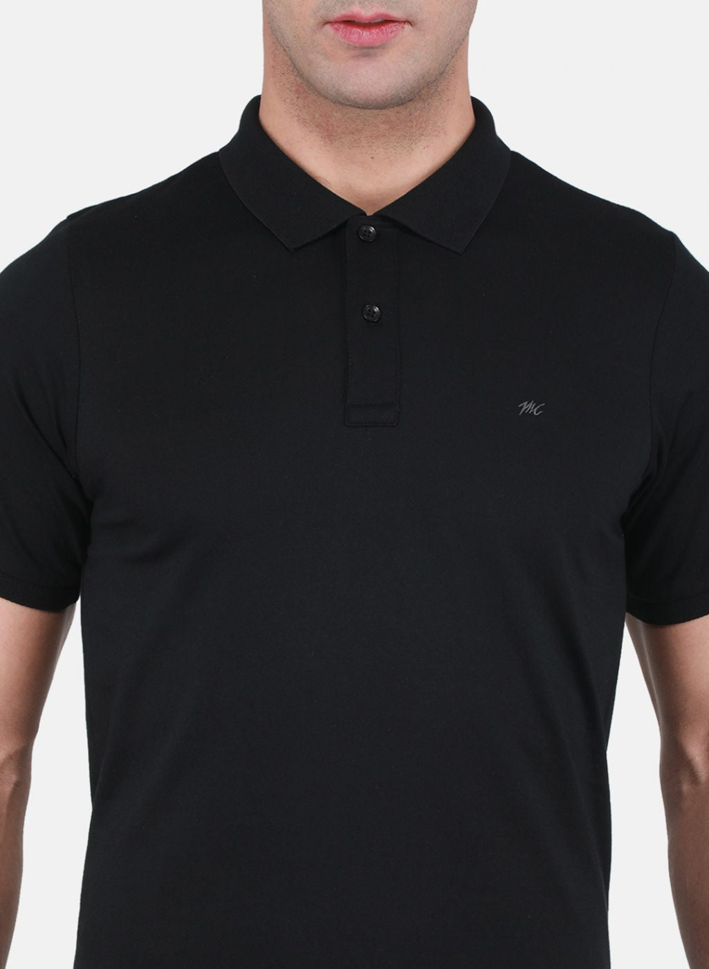 Men Black Solid T-Shirt