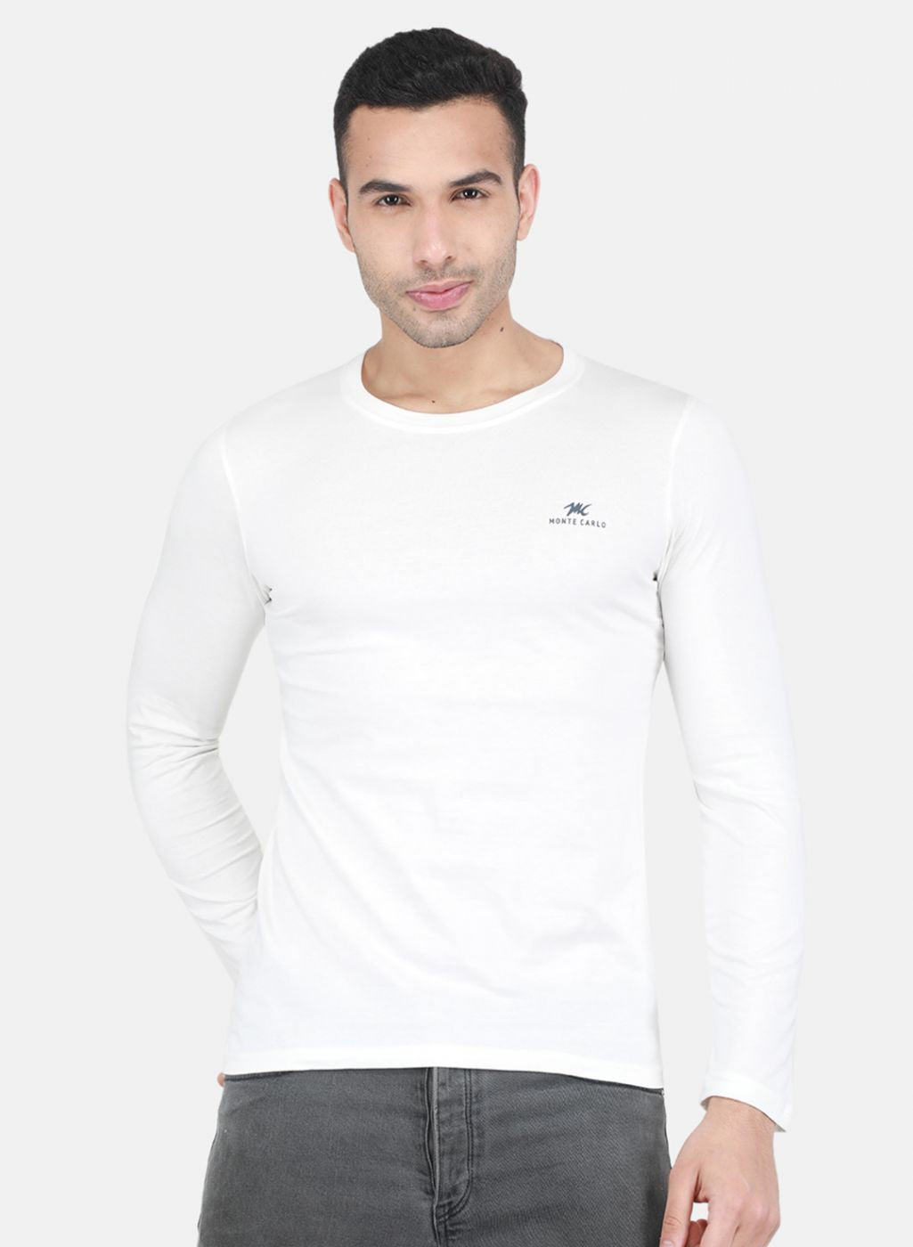 Men NAvy Blue Plain T-Shirt