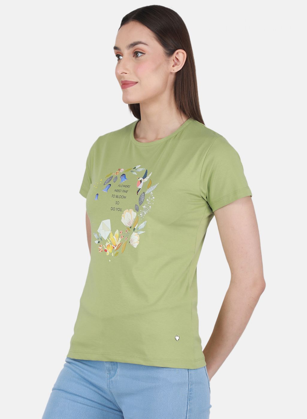 Women Green Printed Top