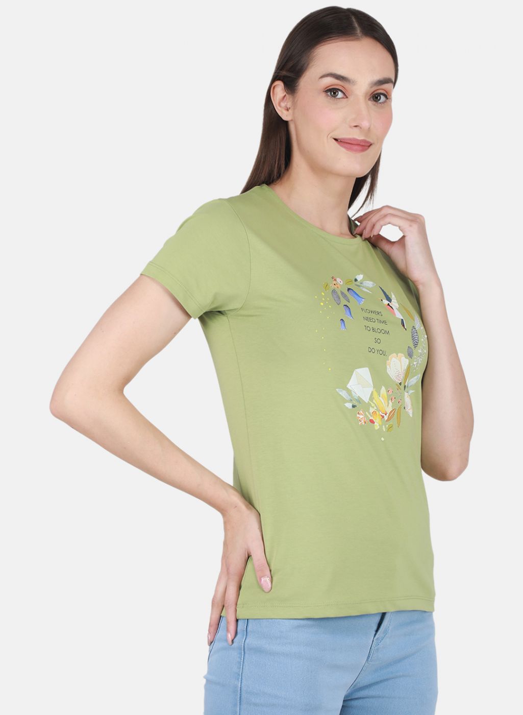 Women Green Printed Top