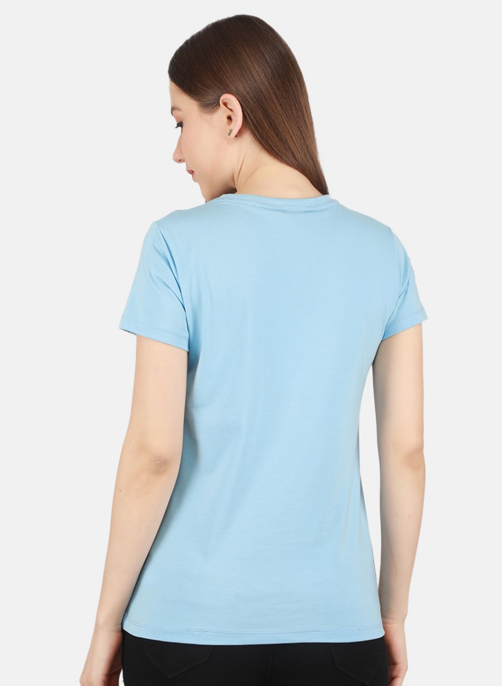 Women Sky Blue Printed Top