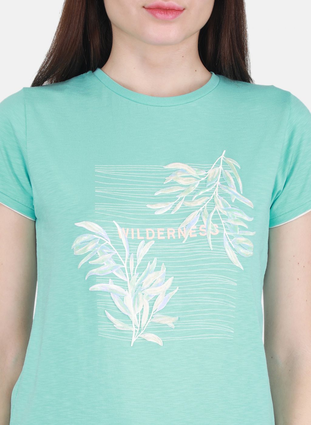 Women Aqua Blue Printed Top