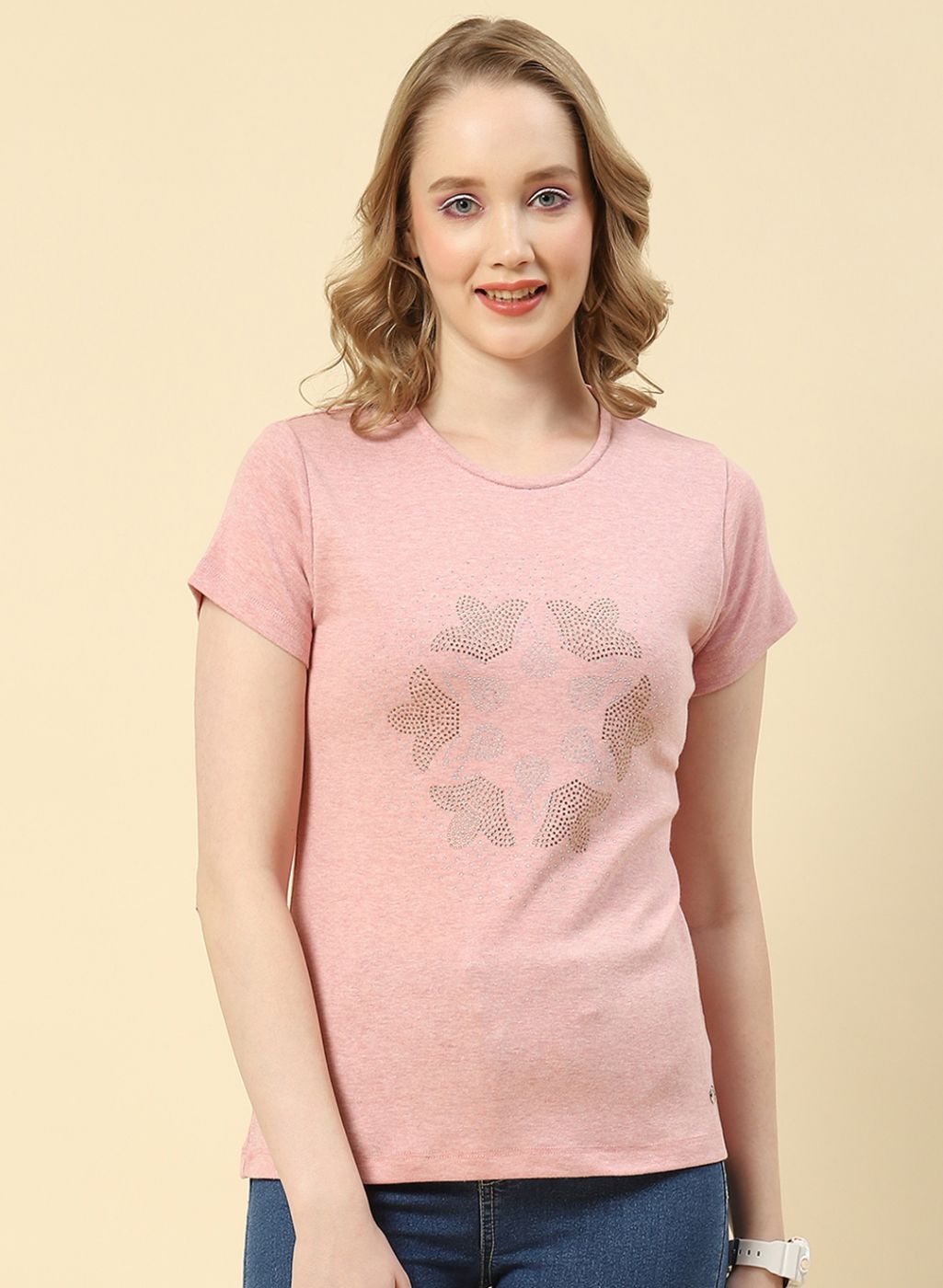 Women Pink Printed Top