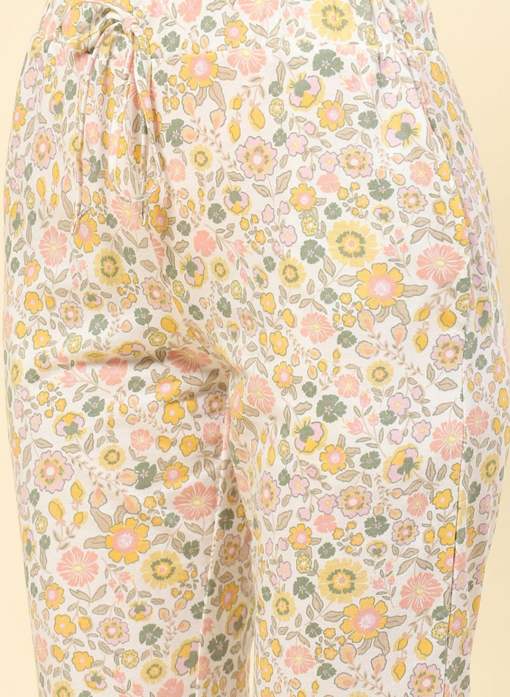 Women Peach Printed Lower Set