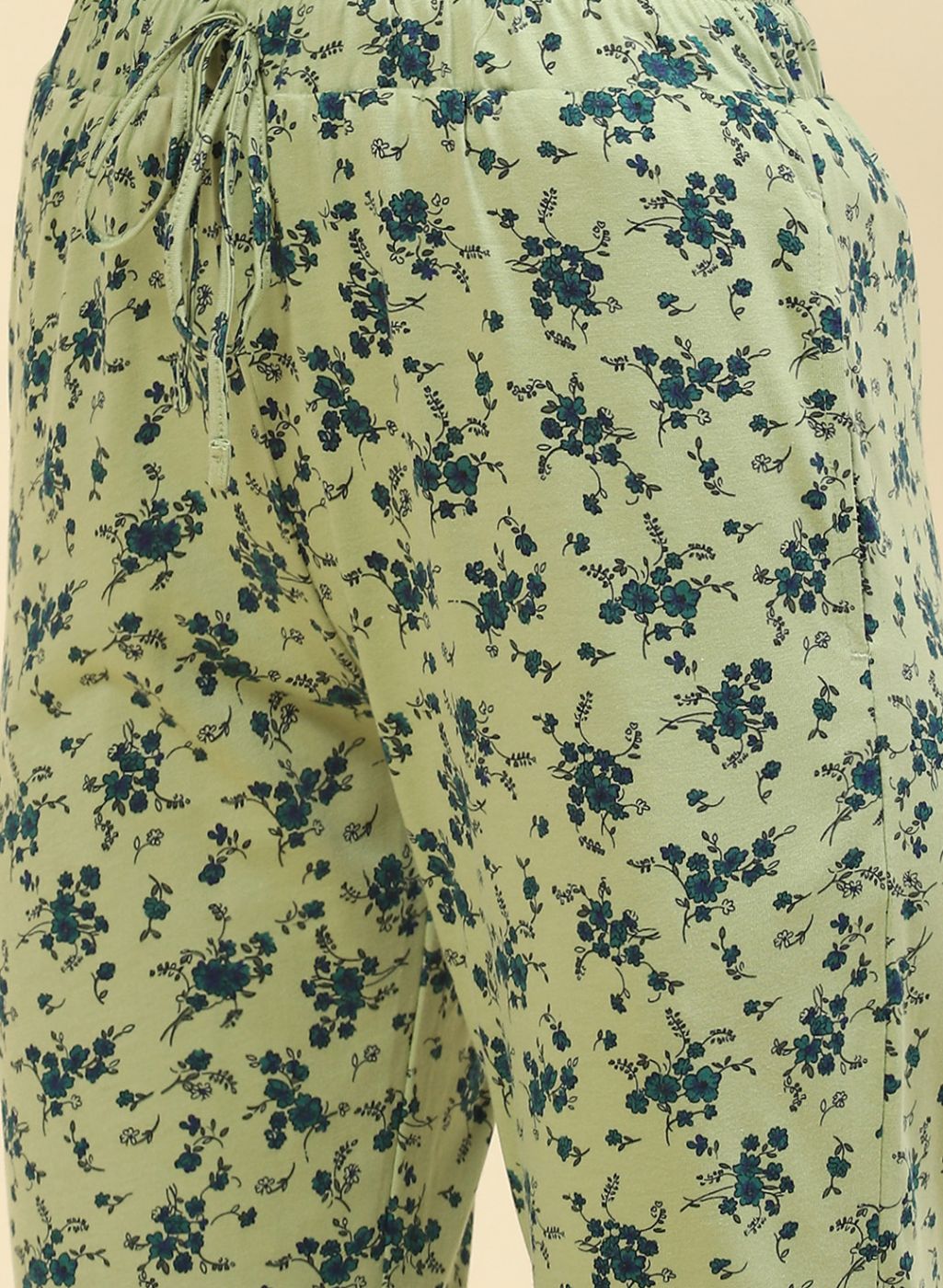 Women Green Printed Lower Set