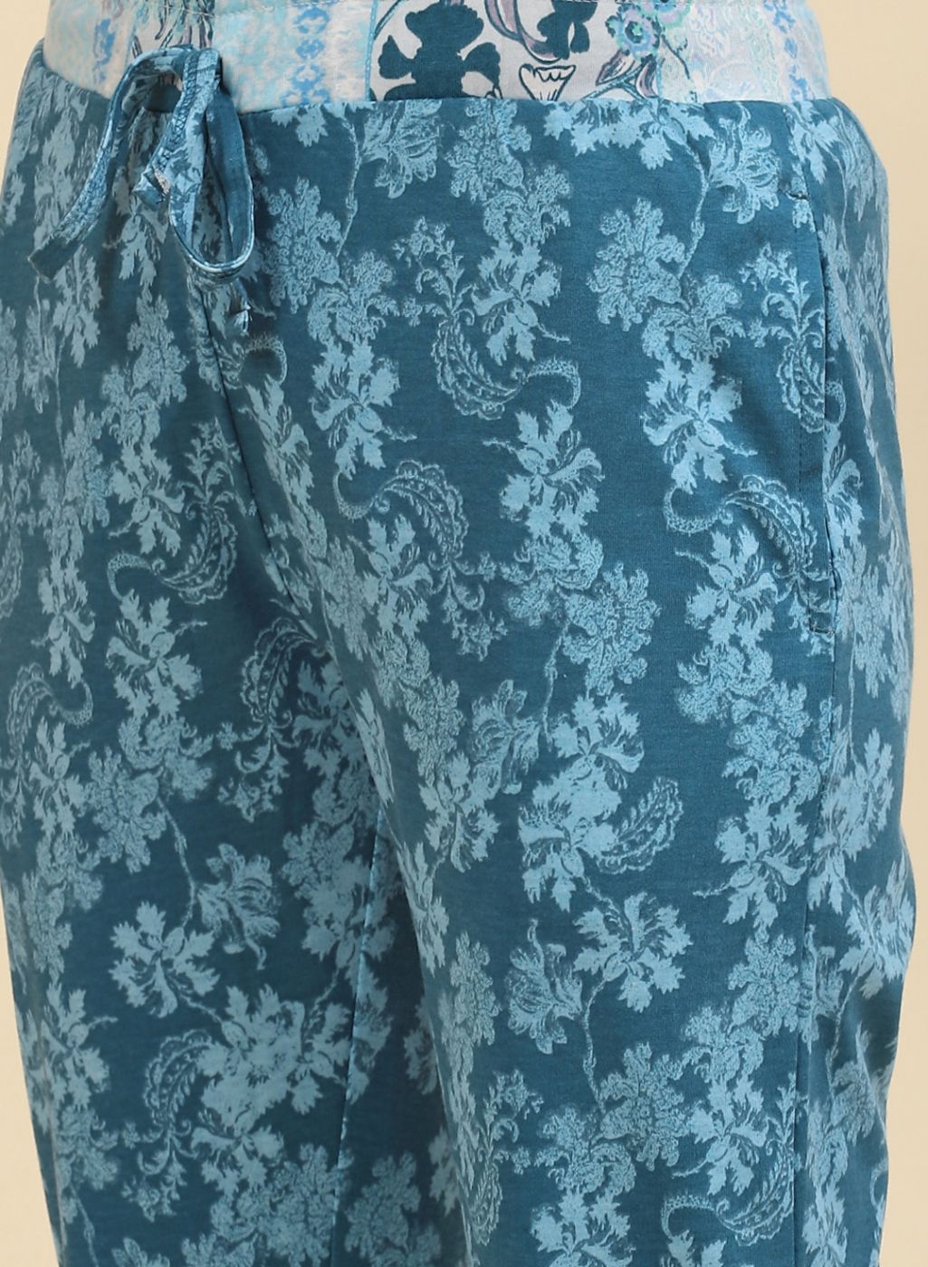 Women Blue Printed Lower Set