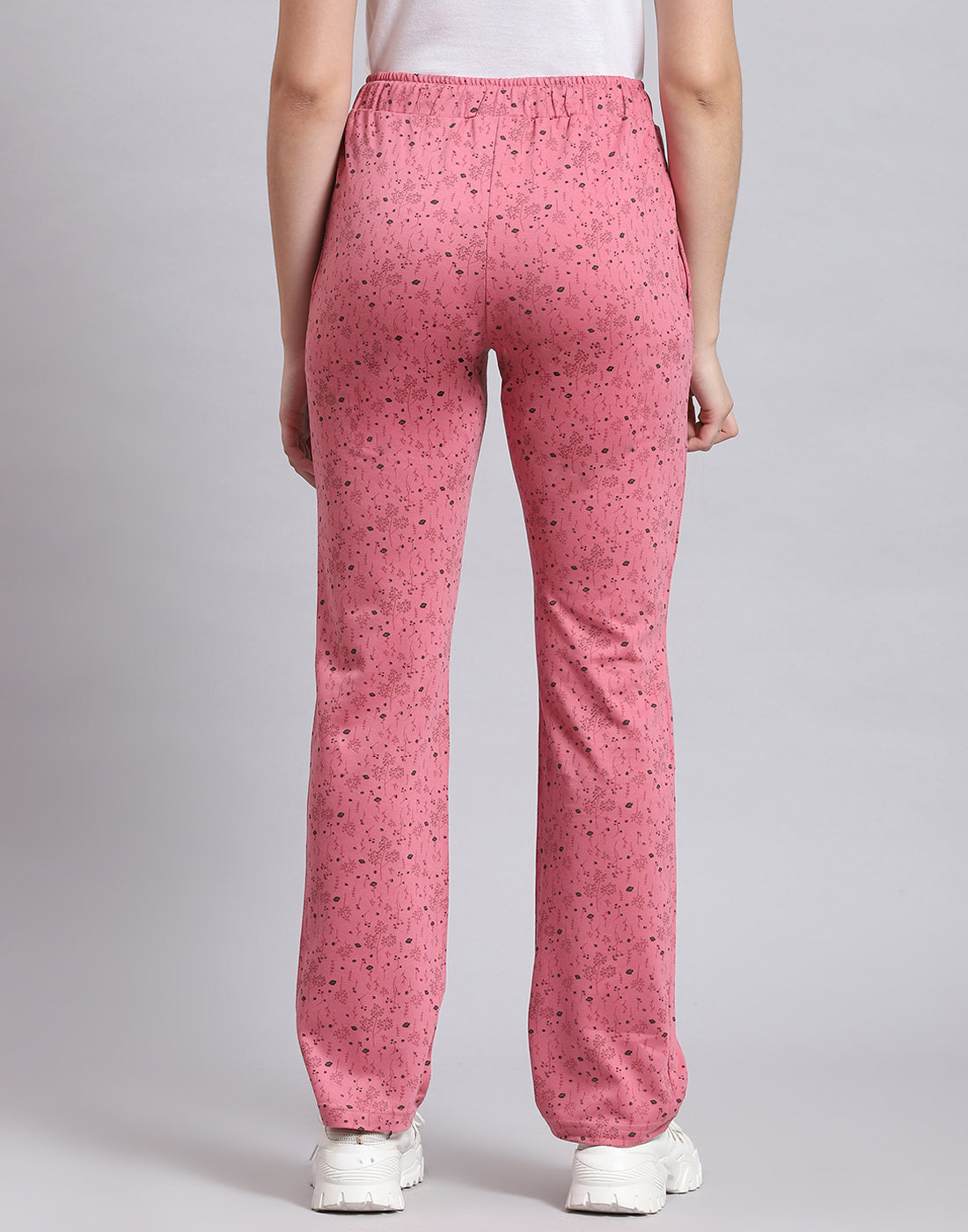 Women Pink Printed Regular Fit Lower